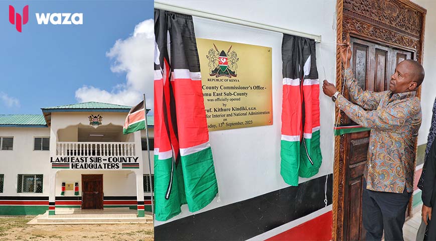 CS Kindiki Opens Lamu East Sub-County HQ In Response To Spate Of Terror Attacks